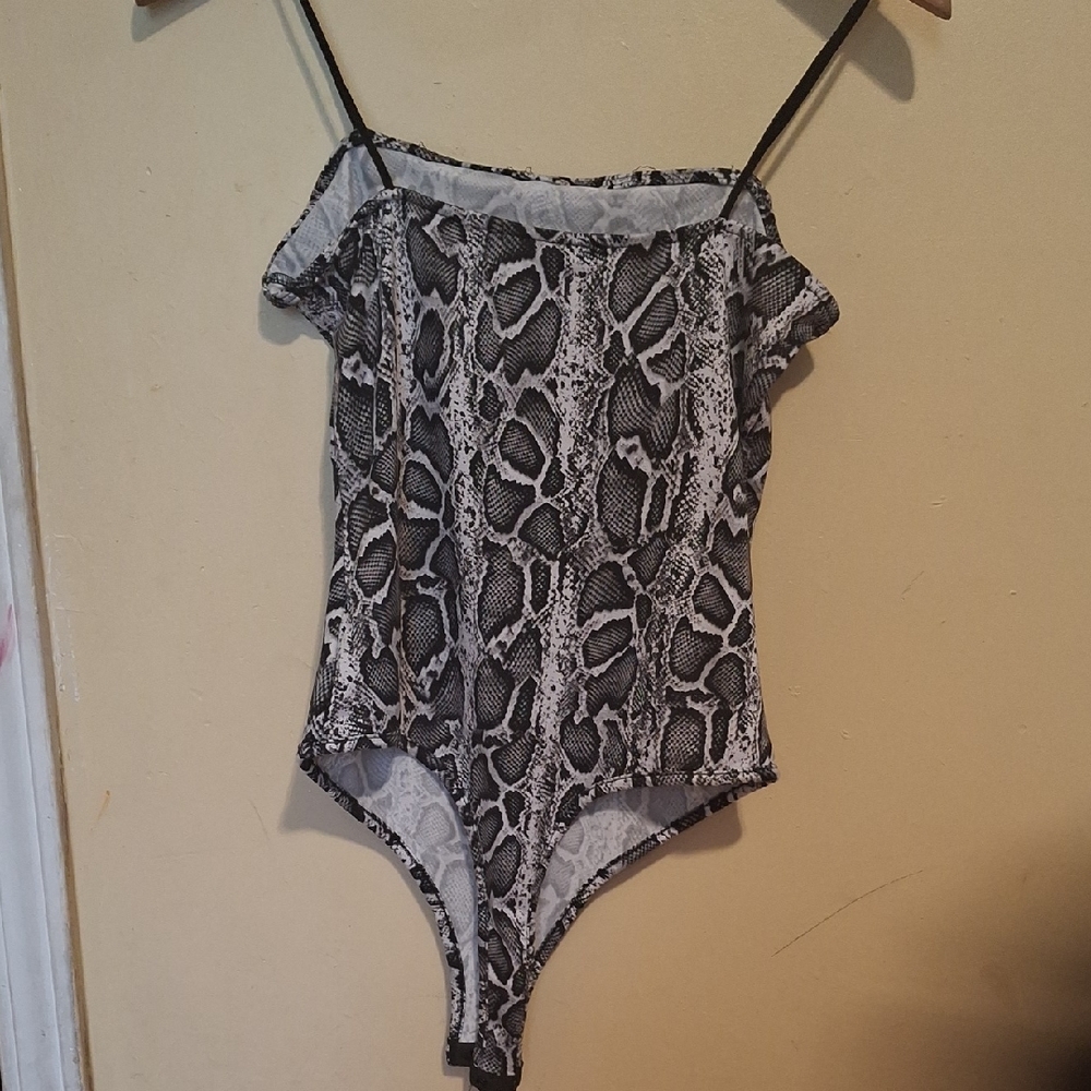 Forever 21 Monochrome Patterned Bodysuit